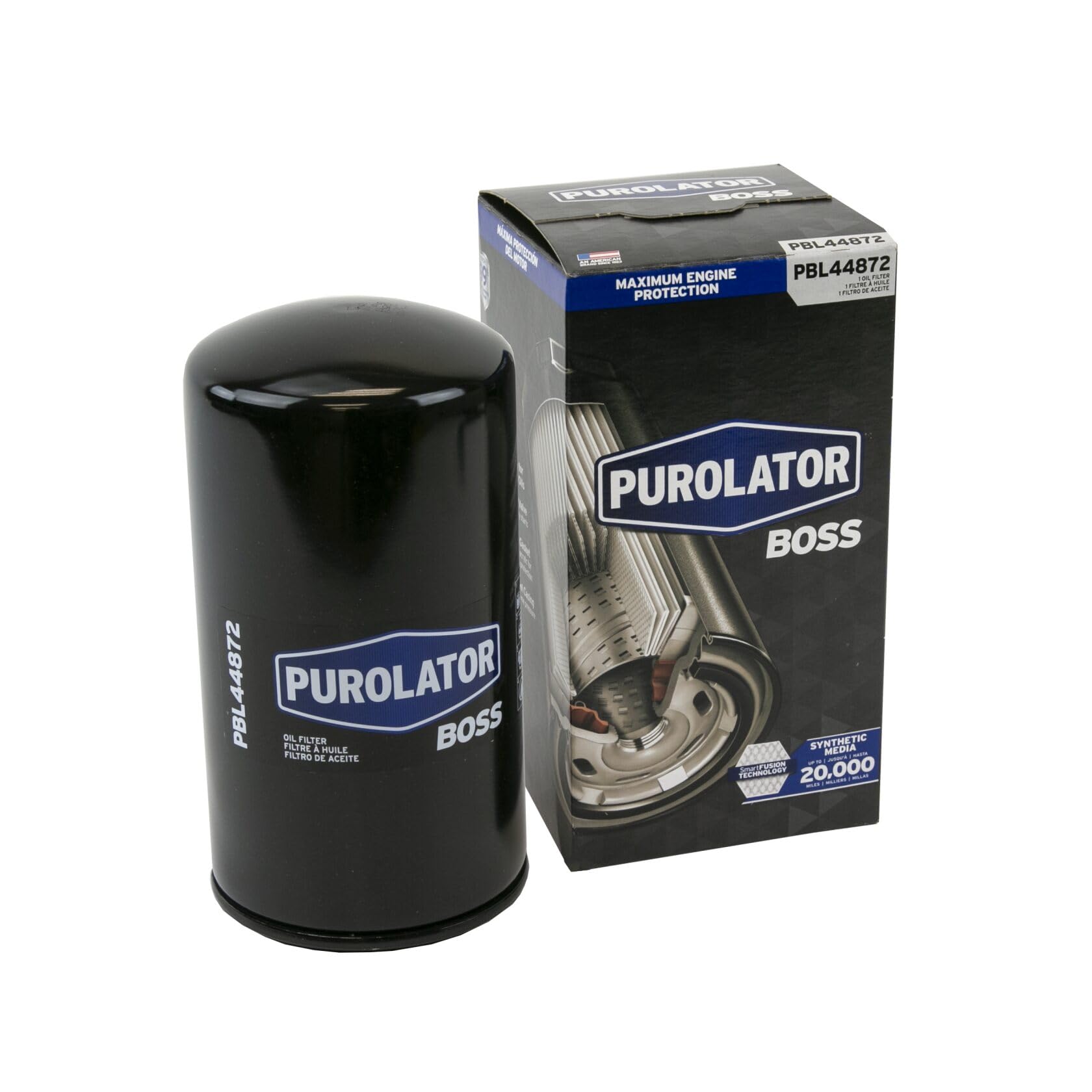 Photo 1 of Purolator PBL44872 Purolator BOSS Maximum Engine Protection Spin On Oil Filter Compatible With Ford F-250 Super Duty, Ford F-350 Super Duty, Ford F-350, Ford F-250 and Ford F-250 HD