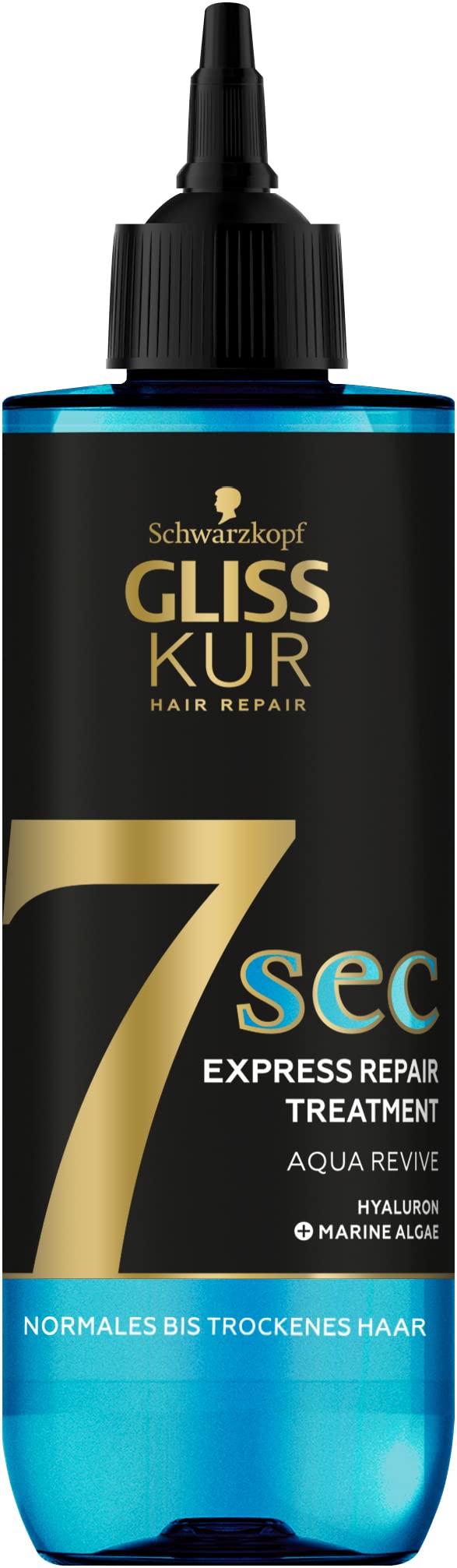 Gliss Kur 7 Sec Express Repair Aqua Revive (200 ml), Hair Treatment, Provides Extra Dose of Moisture and Healthy Shine in Just 7 Seconds — image 1