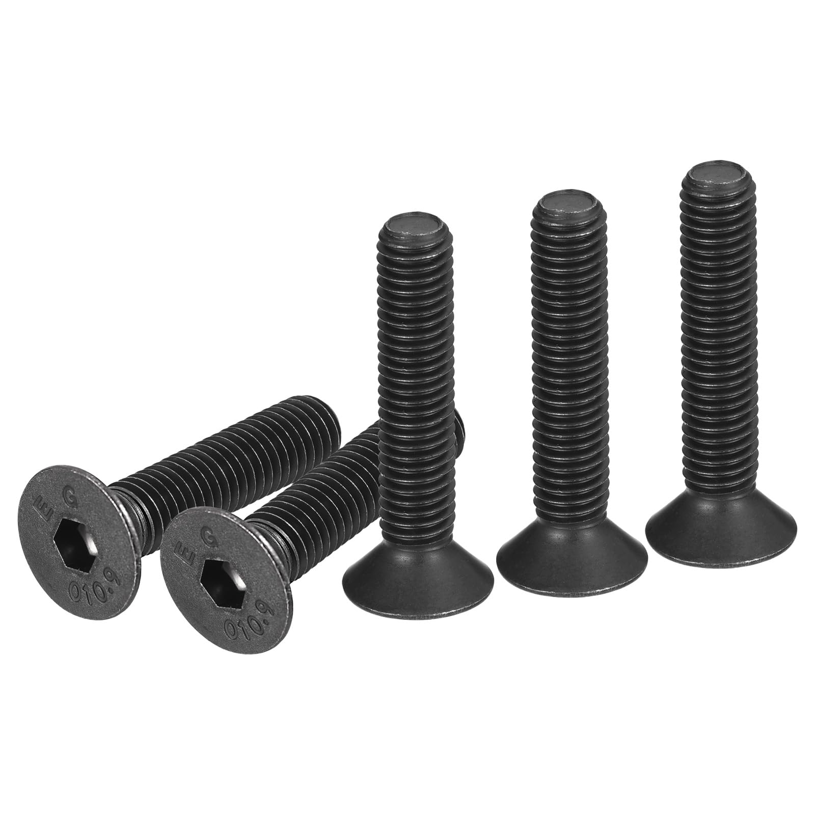 DTGN M8-1.25x40mm Flat Head Socket Cap Screws, 10 Pack Hex Socket Flat Head Screws Carbon Steel Black Oxide, Full Thread, Countersunk Bolts — image 1