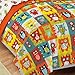 Dream Factory Silly Monsters Ultra Soft Microfiber Comforter Set, Multi-Colored, Twin