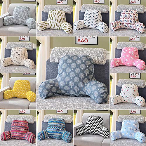 Per Newly Cushion Foam Pillow Back Waist Support Cushion Sofa Bed Office Chair Cushion T-Shape Pillow Cotton and Linen Corner Waist Cushion Pillow with Removable Cover - Thumbnail 5