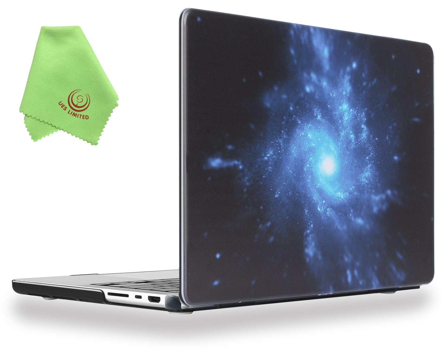 UESWILL Case Compatible with 2021-2026 MacBook Pro 16 inch M5 M4 M3 M2 M1 Pro Max chip, Creative Design Pattern Hard Shell Cover + Microfiber Cloth, Nebula Blue