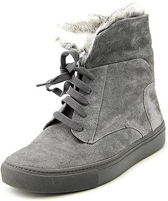 high top sneakers with fur