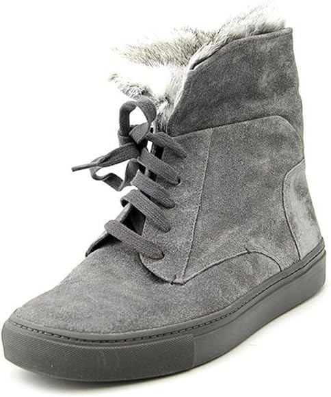 high top sneakers with fur