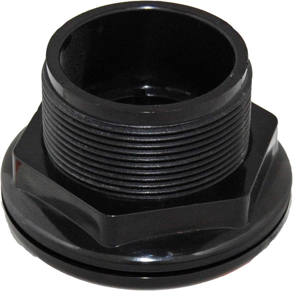 Odyssea 1-1/2 Bulkhead Fitting 1.50 inch Slip x Slip Gasket ABS Aquarium Pond Filters