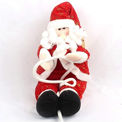 Leoie Cartoon Rope Climbing Santa Claus Hanging Pendant for Christmas Decor