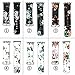 KOBWA Apple Watch Band 42mm, Premium Leather Strap Wrist Band Replacement with Stainless Metal Clasp for Apple Watch Series 1 Series 2 42mm All Models Black And Red Flowers