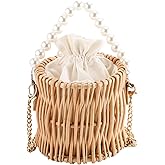 YAHUAN Straw Bag for Women - Wicker Small Crossbody Beach Bag