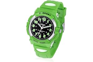 Juboos Kids Analog Watch, Kids Waterproof Quartz Watch for 5-18 Years Old Boys Girls Time Teaching Sports Outdoor Kids Watches, Kids Gifts