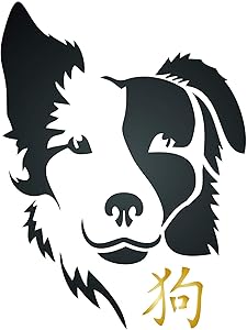 Dog Stencil, 4.5 x 6 inch (S) - Pet Animal Canine Chinese Year of The Dog Head Stencils for Painting Template