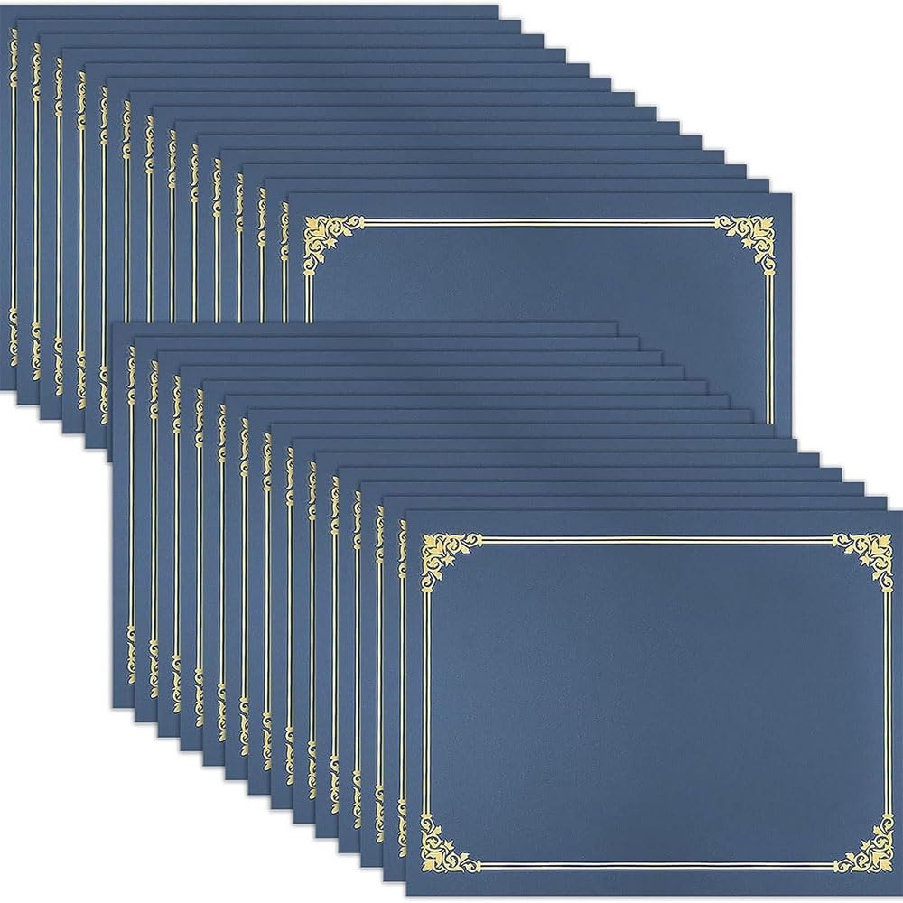 Oaygat 25pcs Certificate Holders for Award Certificates Professional Certificate Sleeves for 8.5”x 11” Paper Diploma Cover Document Covers Graduation Covers Honor Certificate Cover Folder Or Diploma