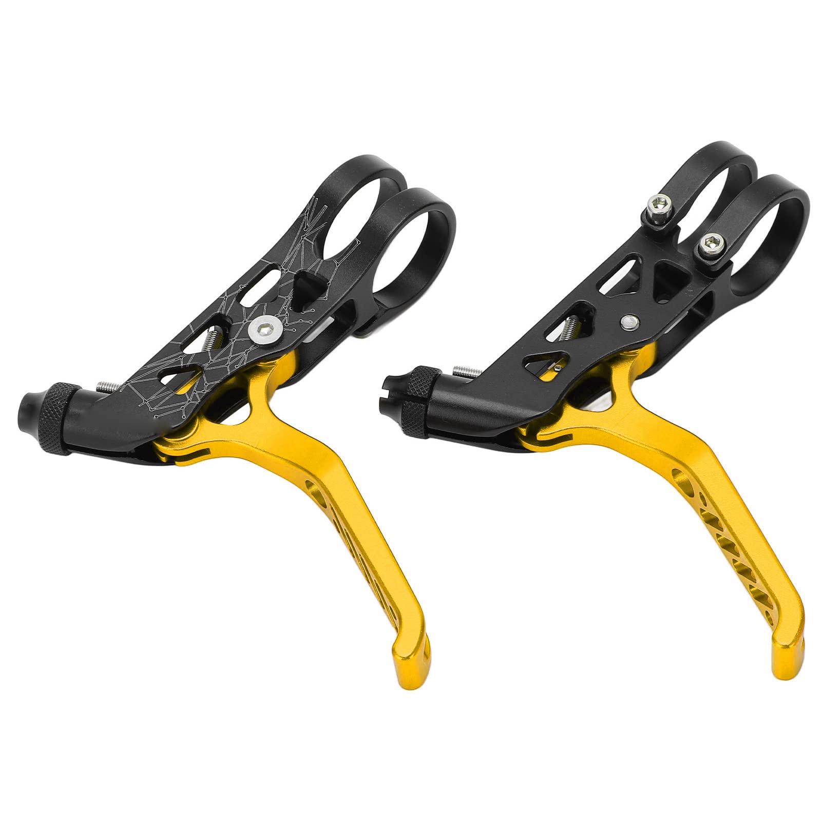 Break Lever, 1Pair Bike Brake Levers Aluminum Alloy Bicycle Brake Handle for 3sixty Mountain Bike(Gold) Bicycles and Spare Parts