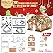 KeepingcooX 12 PCS 3D Gingerbread House Cookie Cutter Set | Stainless Steel Kid's Birthday Party Cutouts Cutters Kit - Christmas Tree, Santa Claus, Snowman, Gingerbread Man, Sleigh, Elk, Gift Box