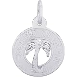 STERLING SILVER SMALL GRAND CAYMAN PALM TREE RING CHARM OR PENDANT