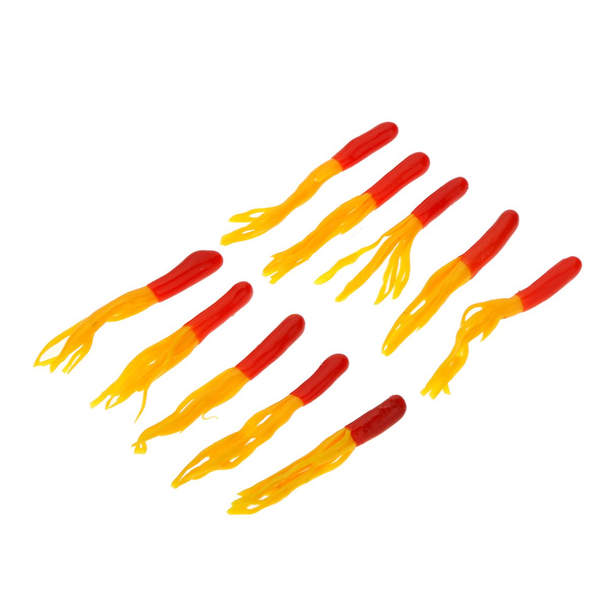 LONGQI 35 Pcs gummiködern und 100 Führen Kopf lureshooks Angelköder Set