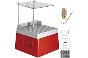 MIANTANG Portable Stained Glass Grinder Machine, 4200rpm Cordless Mini DIY Art Making Tool Kit with 5/8" Replaceable Diamond Grinding Bit 5V Safety Voltage Red (1 Bit)