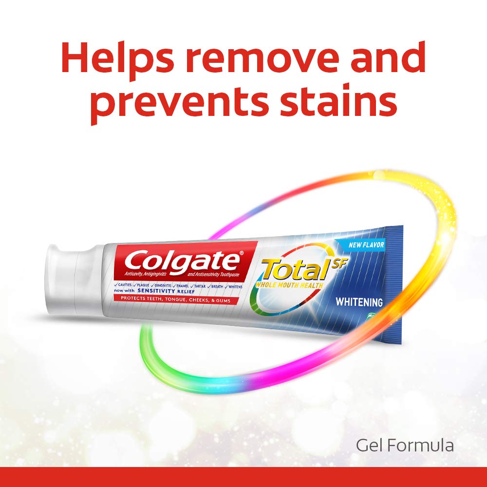 Colgate Total Whitening Toothpaste Gel - 4.8 ounce (4 Pack) : Beauty