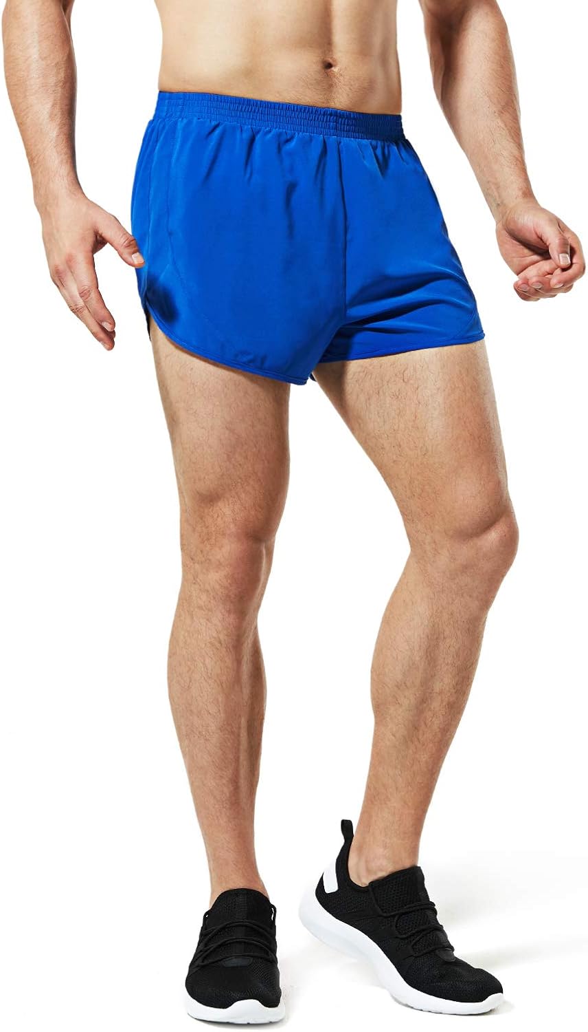 TSLA Men's Active Running Shorts, 3 Inch Quick Dry Mesh Jogging Workout Shorts, Gym Athletic Marathon Shorts with Pockets: Clothing