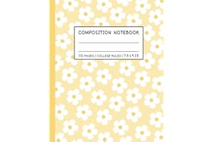 Yellow College Ruled Composition Notebook: Aesthetic Notebook For School | Cute Composition Notebooks College Ruled | Teen Gi