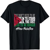 Free Palestine Flag I Love Palestine Gaza Palestinian Flag T-Shirt Tee