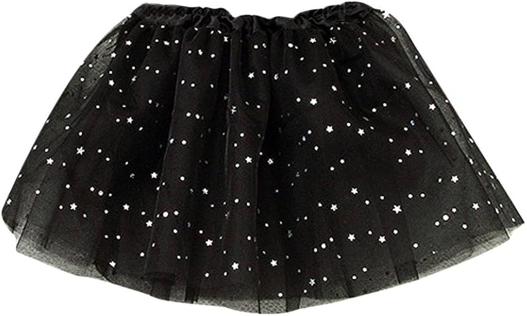 Baby Kid Girl Princess Star Sequin Party Dance Ballet Tutu Lace Mini Skirt 2-7 Y