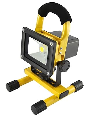 MCTECH 10W blanco cálido amarillo lámpara de mano BATERÍA LED ...