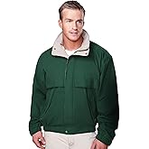 AFC Men's Poplin Jacket Concealed Hood Water Resistant Coat Big & Tall Sizes