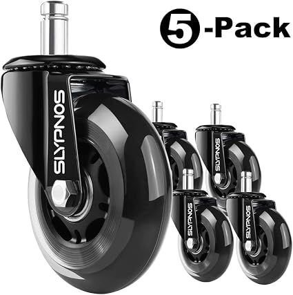 Slypnos Burostuhl Rollen 11mm 5er Set Hartbodenrollen Super