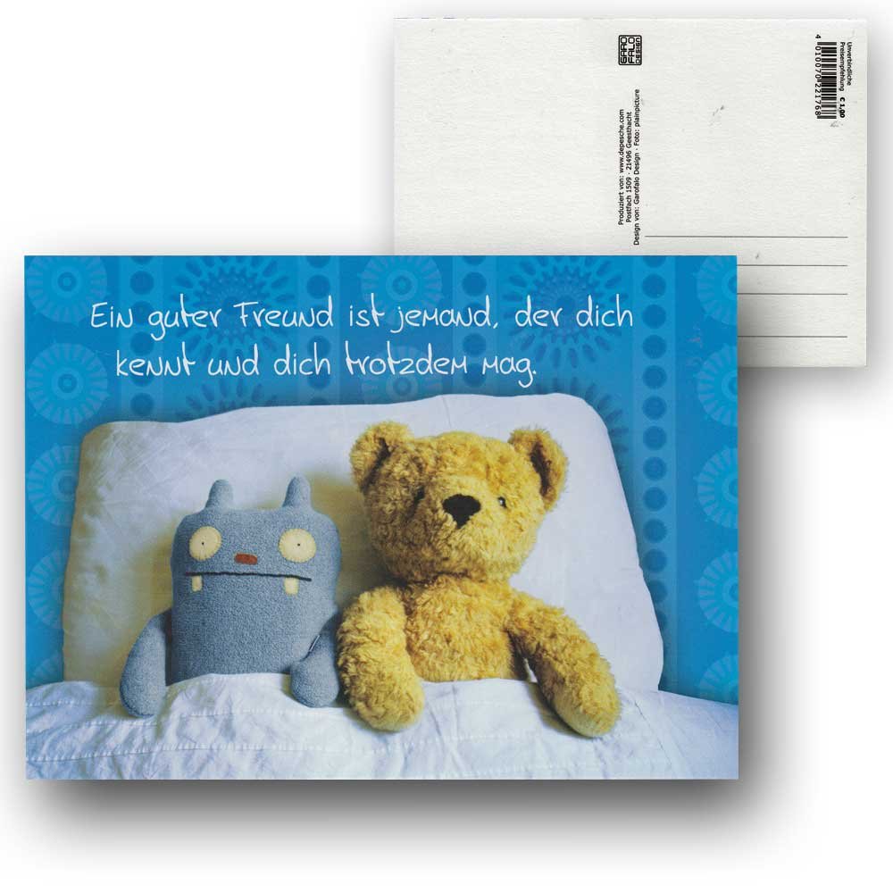 Cartolini Postkarte Karte Sprüche Zitate 15,5 x 11,5 cm Ein guter