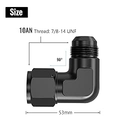 TRUCKMETER 90 Degree 10AN Female to 10AN Male