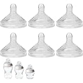 Silicone Nipples Replacement Compatible with Tommee Tippee | Natural Start Anti-Colic Bottles , Size M,Medium Flow,3m+,6 Pack