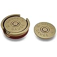 Shotgun Shell Coaster Set, Red/Gold By HomeWetBar