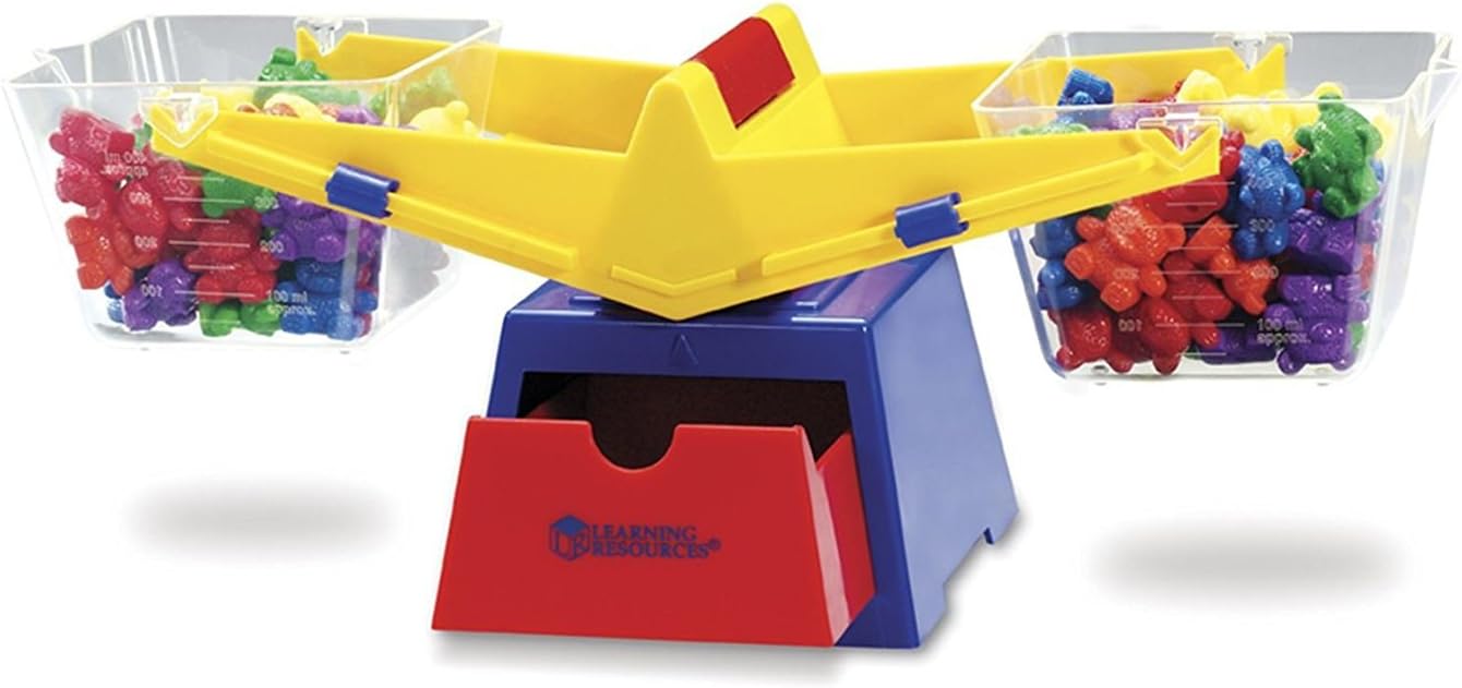 Learning Resources- Balanza de Cubos de Primaria con Figuras de Osos Baby Bear, Color (LER0779)