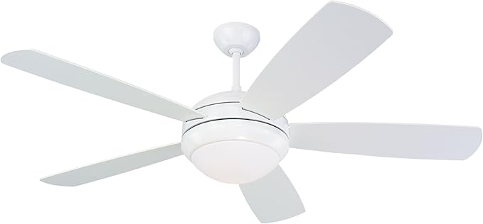 Monte Carlo 5di52whd L Discus 52 Ceiling Fan With Light And Pull