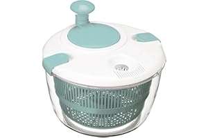 Lizbin Salad Spinner, Large Salad Spinner 5L Capacity, Quick and Easy Multi-Use Manual Lettuce Spinner, Vegetable Dryer, Frui