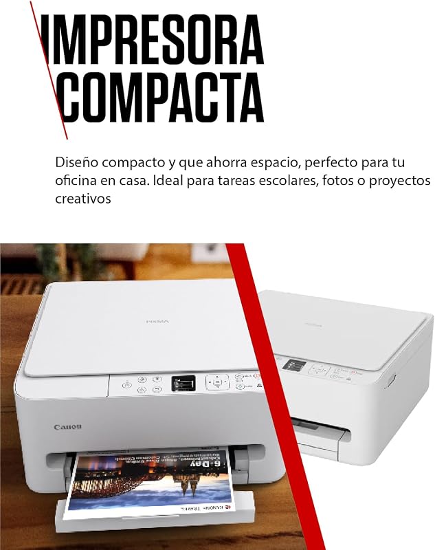 PIXMA TS6550I - Impressora tudo-em-um com conectividade Wi-Fi e ecrã OLED PIXMA Print Plan 1.42 - Inclui papel fotográfico A4 SG-201, 5 folhas