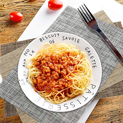 Vivi&Stitch Wipeable Placemats, 6 Pack Table Placemats, Easy to Clean Heat-Resistant Stain Resistant Anti-Skid Woven Vinyl PVC Table Mats for Kitchen Dining Table (Grey) - Thumbnail 5