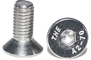Fullerkreg 18-8 Stainless Steel Hex Drive Flat Head Screw M4 x 0.7 mm Thread, 12 mm Long,Packs of 100