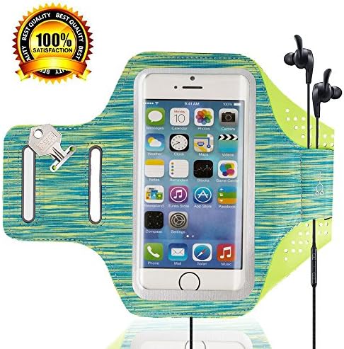 Note 8 Armband, Sport Running Armband, 5.5 Inch Adjustable Reflective Velcro Workout Band for iPhone 7 / 6 / 6S Plus, Galaxy S7/S8 with Screen Protector