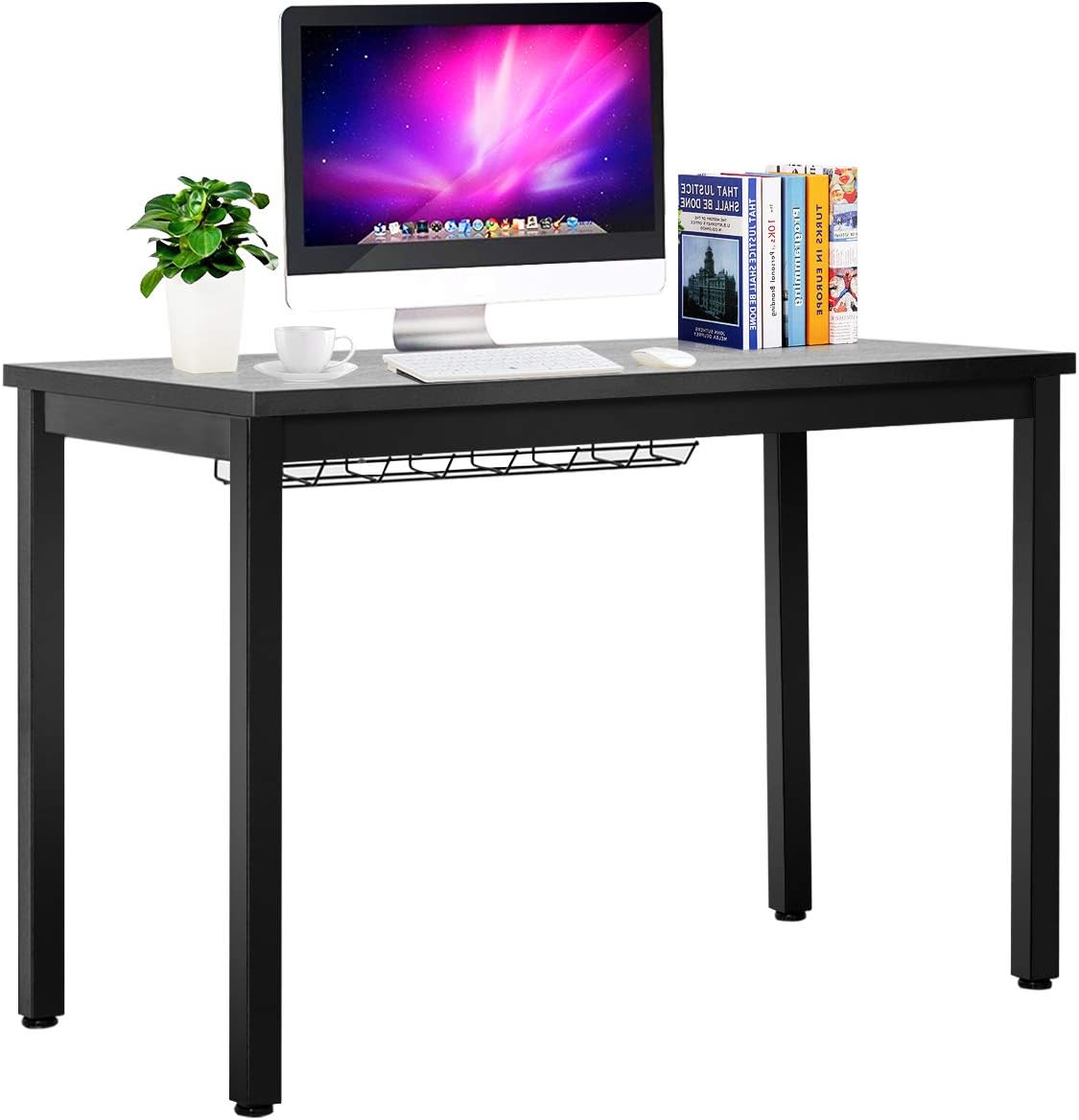 Best industrial pipe computer desk with hutch