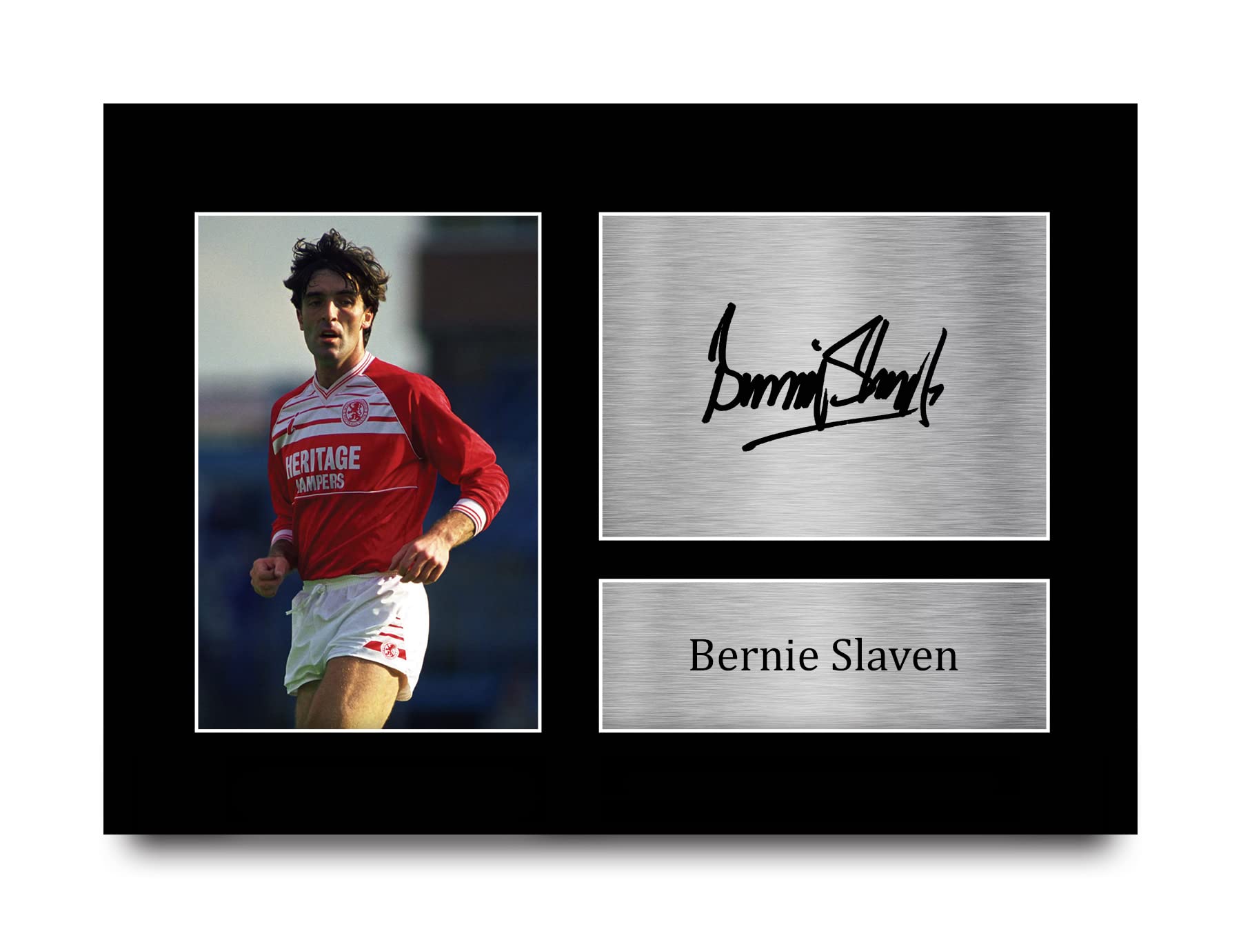 HWC Trading A4 Bernie Slaven Middlesbrough Gifts Printed Signed Autograph Picture for Football Fans and Supporters