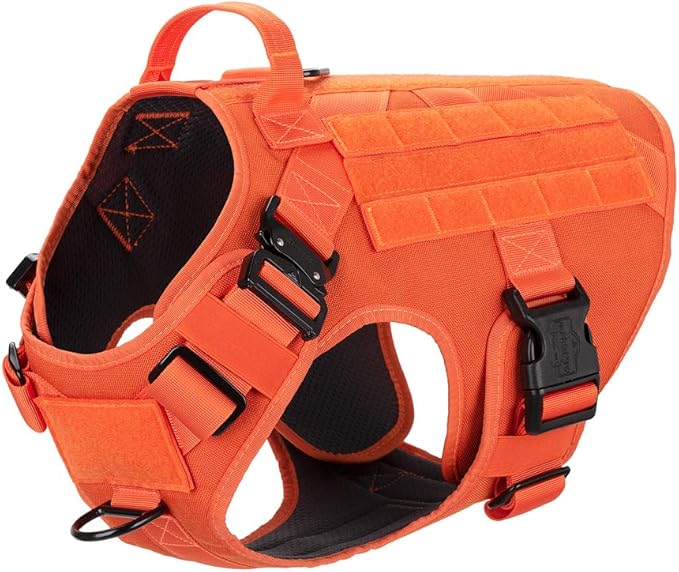 ICEFANG Tactical Dog Harness with 2X Metal Buckle, Working
