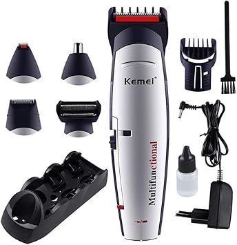 1 Set 5 En 1 Tondeuse A Cheveux Rasoir Electrique Brosse De Nettoyage Nez Soins Du Visage Machine De Coupe Tondeuse A Cheveux Amazon Fr Beaute Et Parfum