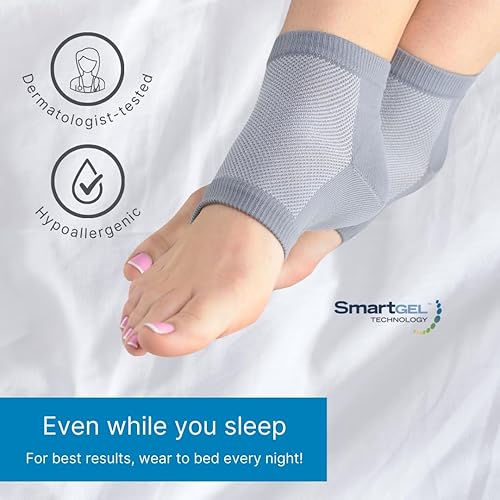 NatraCure Vented Moisturizing Gel Heel Sleeves Heel Socks for