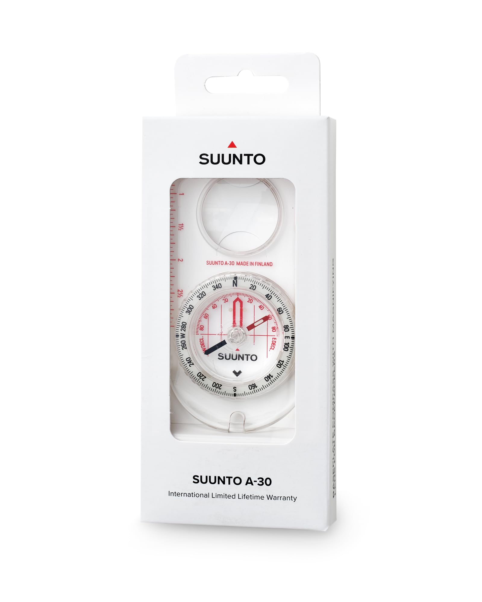 Suunto Compass A-30 NH USGS, Northern Hemisphere, Imperial Scale, SS012100013, White