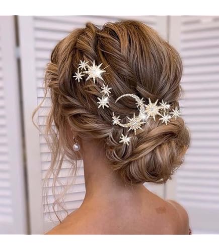 Amazon.com : Kristin Ess The Star & Moon Set Hair Clips  display picture 1