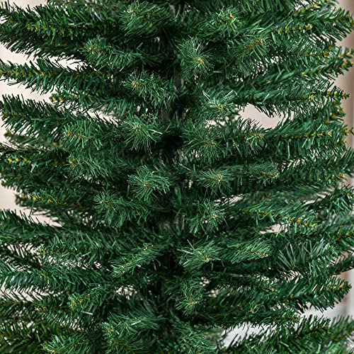 7' Artificial Pencil Christmas Tree, Slim Xmas Tree with 499