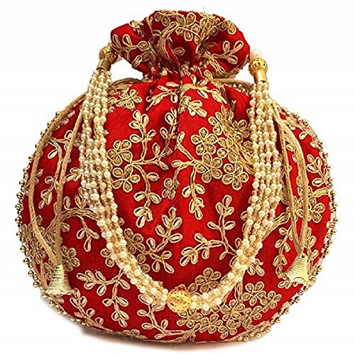 red potli bag