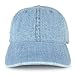 MEG Low Profile Unstructured Denim Garment Washed Baseball Cap (One Size, Light Blue)