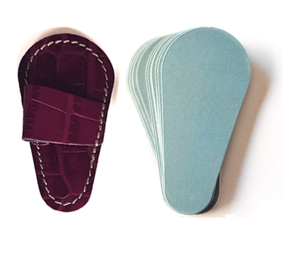 Decolores | Burgundy Crocodile Face Hair Removal Glove - Gloves to remove hair and dead cells leaving your skin totally soft and perfect.